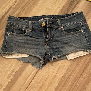 American Eagle, dark wash jean shorts. Size 2.